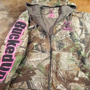 Realtree Zippered Jacket with Pink Bucked Up Logo